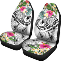 YAP Polynesian Car Seat Covers - Summer Plumeria (White) - Polynesian Pride