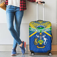 Solomon Islands Luggage Covers Simple Coat Of Arms Rugby - Polynesian Pride