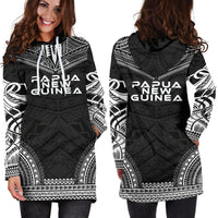 Papua New Guinea Women's Hoodie Dress - Polynesian Black Chief - Polynesian Pride