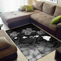 Hawaii Turtle Hibiscus Map Polynesian Area Rug AH - Polynesian Pride