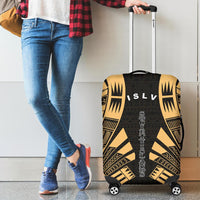 Society Islands Luggage Cover - Polynesian Tattoo Gold - Polynesian Pride