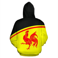 Wallonia All Over Zip up Hoodie Curve Style - Polynesian Pride