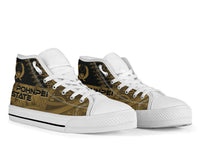 Pohnpei State High Top Shoes - Gold Color Symmetry Style - Polynesian Pride