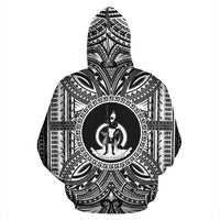 Vanuatu ll Over Hoodie Vanuatu Coat of rms Polynesian White Black - Polynesian Pride