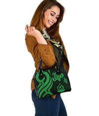 Vanuatu Shoulder Handbag - Green Tentacle Turtle - Polynesian Pride