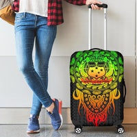 Samoa Polynesian Luggage Covers - Tattoo Pattern With Seal - Polynesian Pride