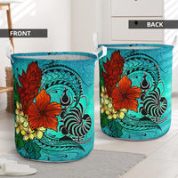 New Caledonia Laundry Basket - Tropical Flowers Style - Polynesian Pride