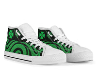 Wallis and Futuna High Canvas Top Shoes - Green Tentacle Turtle - Polynesian Pride
