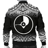 Yap Men's Bomber Jacket - Fog Black Style - Polynesian Pride