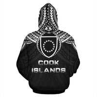 Cook Island Coat of Arms and Poly All Over Zip up Hoodie - Polynesian Pride