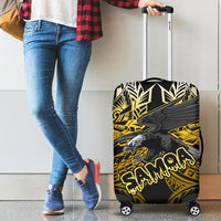 Samoa Polynesian Luggage Covers - Eagle Tribal Pattern Yellow - Polynesian Pride