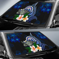 Polynesian Northern Mariana Islands Sun Shades - Turtle With Plumeria Flowers - Polynesian Pride