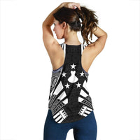 Austral Islands Women Racerback Tank - Polynesian Tattoo Black - Polynesian Pride