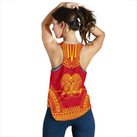Papua New Guinea Women's Racerback Tank - Polynesian Chief Flag Version - Polynesian Pride