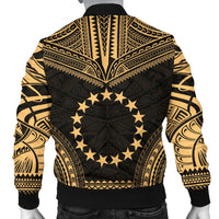 Cook Islands Polynesian Chief Men's Bomber Jacket - Gold Version - Polynesian Pride