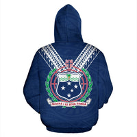 Samoa Polynesian All Over Zip up Hoodie - Polynesian Pride
