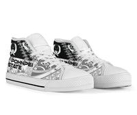 Pohnpei State High Top Shoes - White Color Symmetry Style - Polynesian Pride