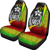 Kosrae Micronesian Car Seat Covers Reggae - Turtle With Hook - Polynesian Pride
