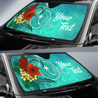 Chuuk State Auto Sun Shade - Tropical Flowers Style - Polynesian Pride
