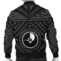 Yap Personalised Men's Bomber Jacket - Yap Seal With Polynesian Tattoo Style - Polynesian Pride