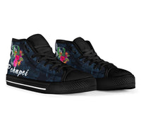 Pohnpei Micronesia High Top Shoes - Tropical Flower - Polynesian Pride