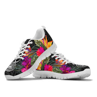 American Samoa Sneakers - Polynesian Hibiscus Pattern - Polynesian Pride