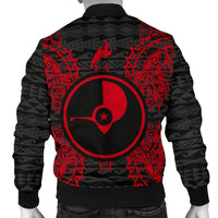 Yap Polynesian Men's Bomber Jacket Map Red - Polynesian Pride
