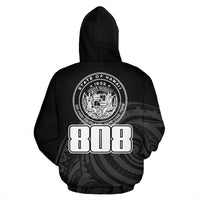 Hawaii Polynesia Zip up Hoodie Tatau Style - Polynesian Pride