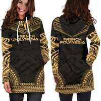 French Polynesia Women's Hoodie Dress - Polynesian Gold Chief - Polynesian Pride