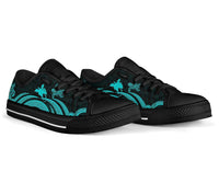 Papua New Guinea Low Top Canvas Shoes - Turquoise Tentacle Turtle - Polynesian Pride