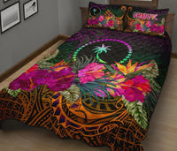 Chuuk Quilt Bed Set - Summer Hibiscus - Polynesian Pride
