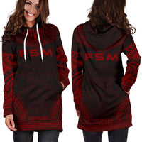 Federated States Of Micronesia Women's Hoodie Dress - Polynesian Red Chief - Polynesian Pride