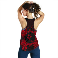 Chuuk Polynesian Women Tank Top Map Red - Polynesian Pride