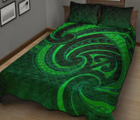 New Zealand Maori Mangopare Quilt Bed Set Polynesian - Green - Polynesian Pride