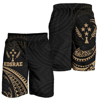 Kosrae Micronesia Men's Shorts - Gold Tribal Wave - Polynesian Pride