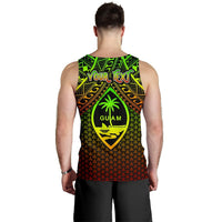 Polynesian Guam Personalised Men's Tank Top - Reggae Vintage Polynesian Patterns - Polynesian Pride