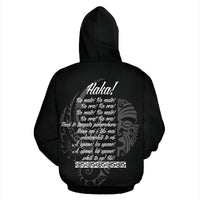 Haka Zip up Hoodie Maori Moko - Polynesian Pride