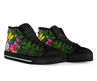 Hawaii High Top Shoes - Turtle Plumeria Banana Leaf - Polynesian Pride