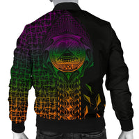 American Samoa Custom Personalised Men's Bomber Jacket - AS Seal Rocket Style - Polynesian Pride