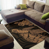 Hawaiian Hibiscus Memory Polynesian Turtle Area Rug AH - Polynesian Pride