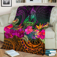 Guam Polynesian Premium Blanket - Summer Hibiscus - Polynesian Pride