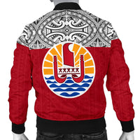 Tahiti Men's Bomber Jacket - Polynesian Design - Polynesian Pride