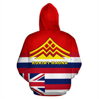 Hawaii Ziper Hoodie Flag Mauna Kea - Polynesian Pride