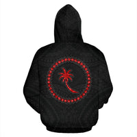 Chuuk Custom Hoodie Micronesia Chuukese Warrior Red - Polynesian Pride