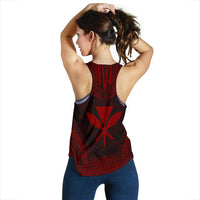Kanaka Maoli Women's Racerback Tank - Polynesian Chief Red Version - Polynesian Pride