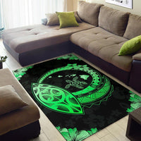Hawaii Turtle Hibiscus Corner Map Polynesian Area Rug AH - Polynesian Pride