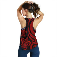 Wallis and Futuna Women's Racerback Tank - Red Tentacle Turtle - Polynesian Pride