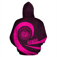 Hawaii Coat of Arms Roll In My Heart Hoodie Pink - Polynesian Pride