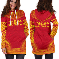 Papua New Guinea Women's Hoodie Dress - Polynesian Flag Chief - Polynesian Pride