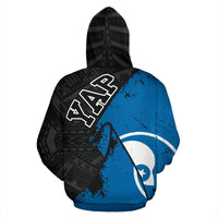Yap Special Grunge Flag Pullover Hoodie 0 - Polynesian Pride